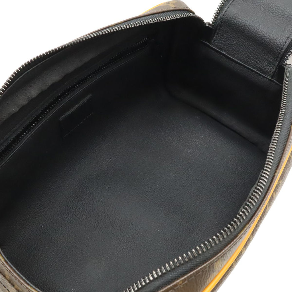 Louis Vuitton Monogram Macassar Dopp Kit Clutch Handbag Pouch Saffron Yellow — view 6