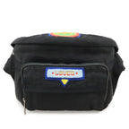 Gucci Terry Cloth Patch Belt Bag 2-Way Backpack Patchwork Nylon Black