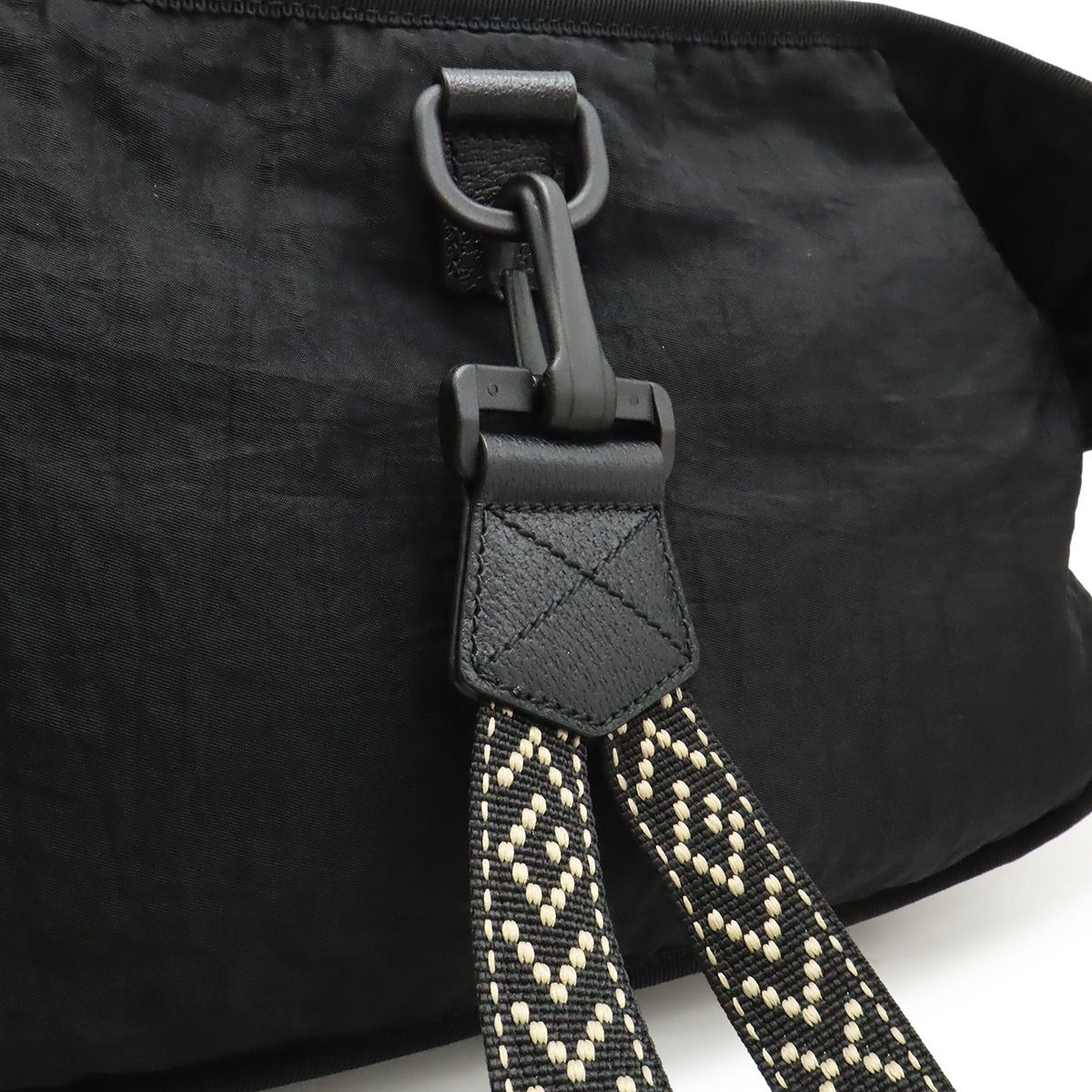 Gucci Terry Cloth Patch Belt Bag 2-Way Backpack Patchwork Nylon Black — view 4