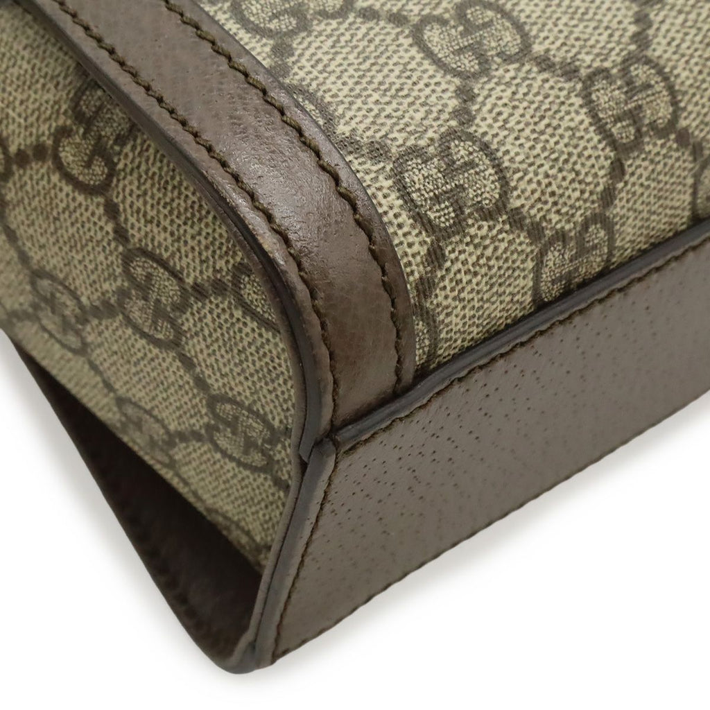 Gucci Ophidia GG Supreme Small Tote 2-Way Shoulder Bag Leather Beige Mocha Brown — view 3