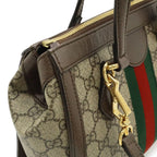 Gucci Ophidia GG Supreme Small Tote 2-Way Shoulder Bag Leather Beige Mocha Brown — view 4