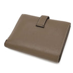 Hermes Bearn Compact Bifold Wallet Veau Epsom Etoupe Gray Ju Kei Gold — view 2