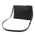 Celine Trio Large Shoulder Bag Pochette Crossbody Pouch Leather Gray Gold — view 2