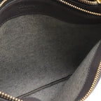 Celine Trio Large Shoulder Bag Pochette Crossbody Pouch Leather Gray Gold — view 7