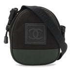 Chanel Sports Line CC Logo Shoulder Bag 2-Way Waist Pouch Nylon Ivory Black