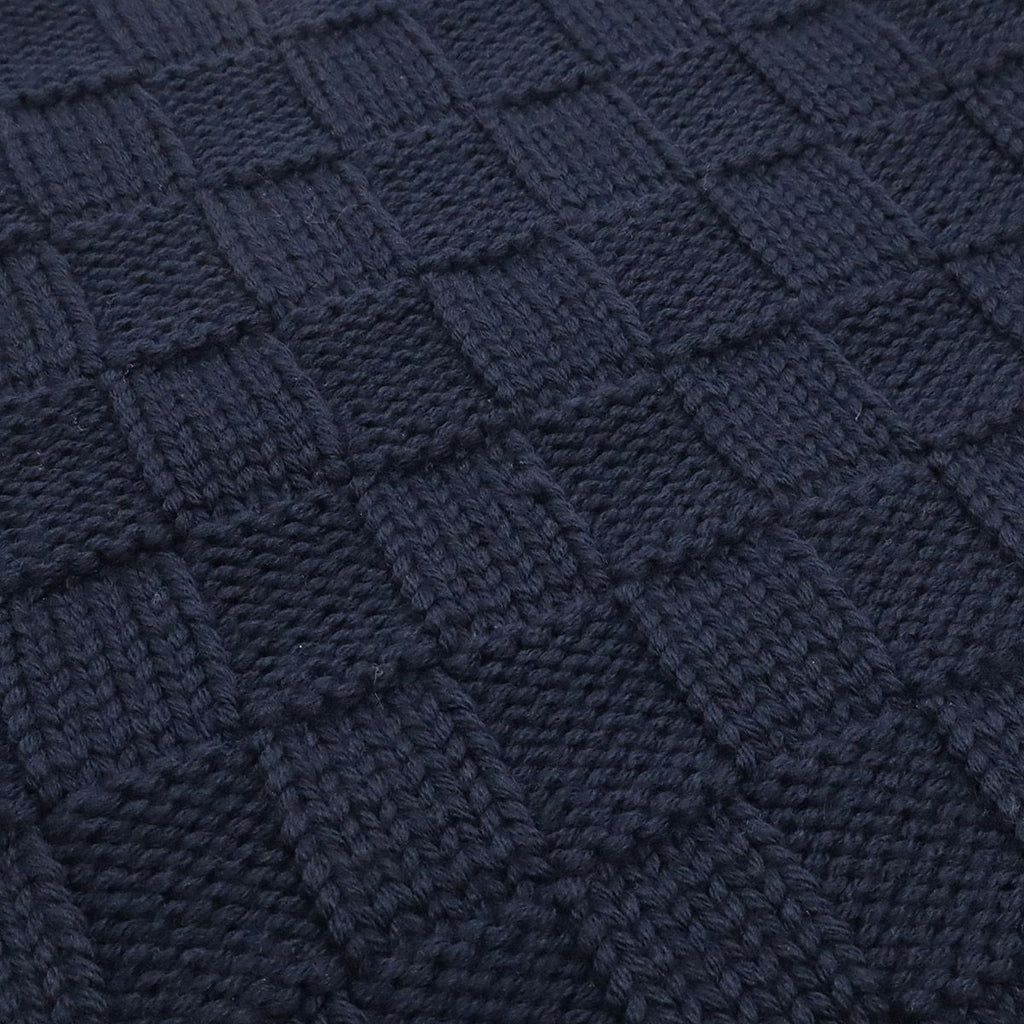 Louis Vuitton Scarf Damier Snug Embroidery Wool Navy — view 3