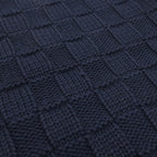 Louis Vuitton Scarf Damier Snug Embroidery Wool Navy — view 3