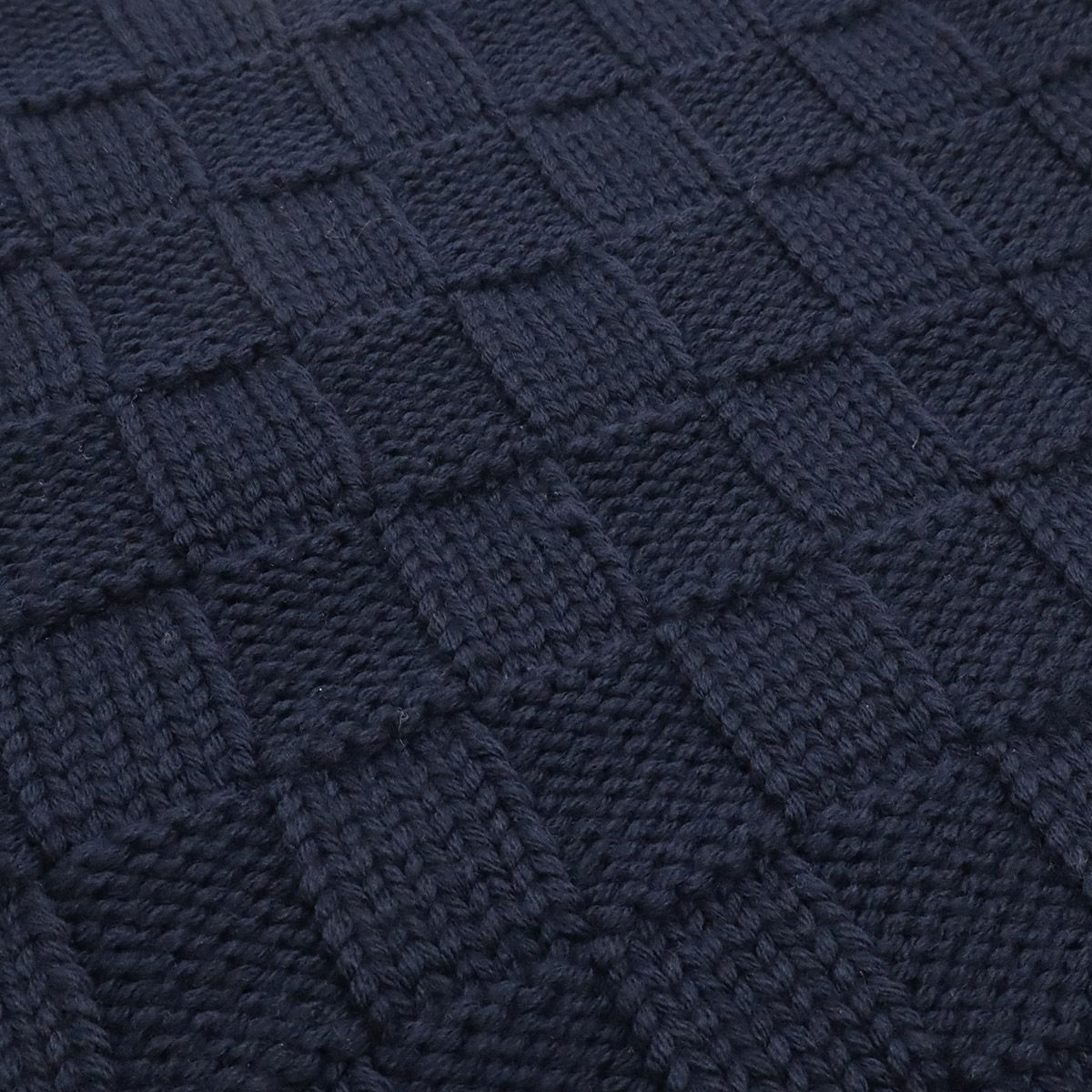 Louis Vuitton Scarf Damier Snug Embroidery Wool Navy — view 3
