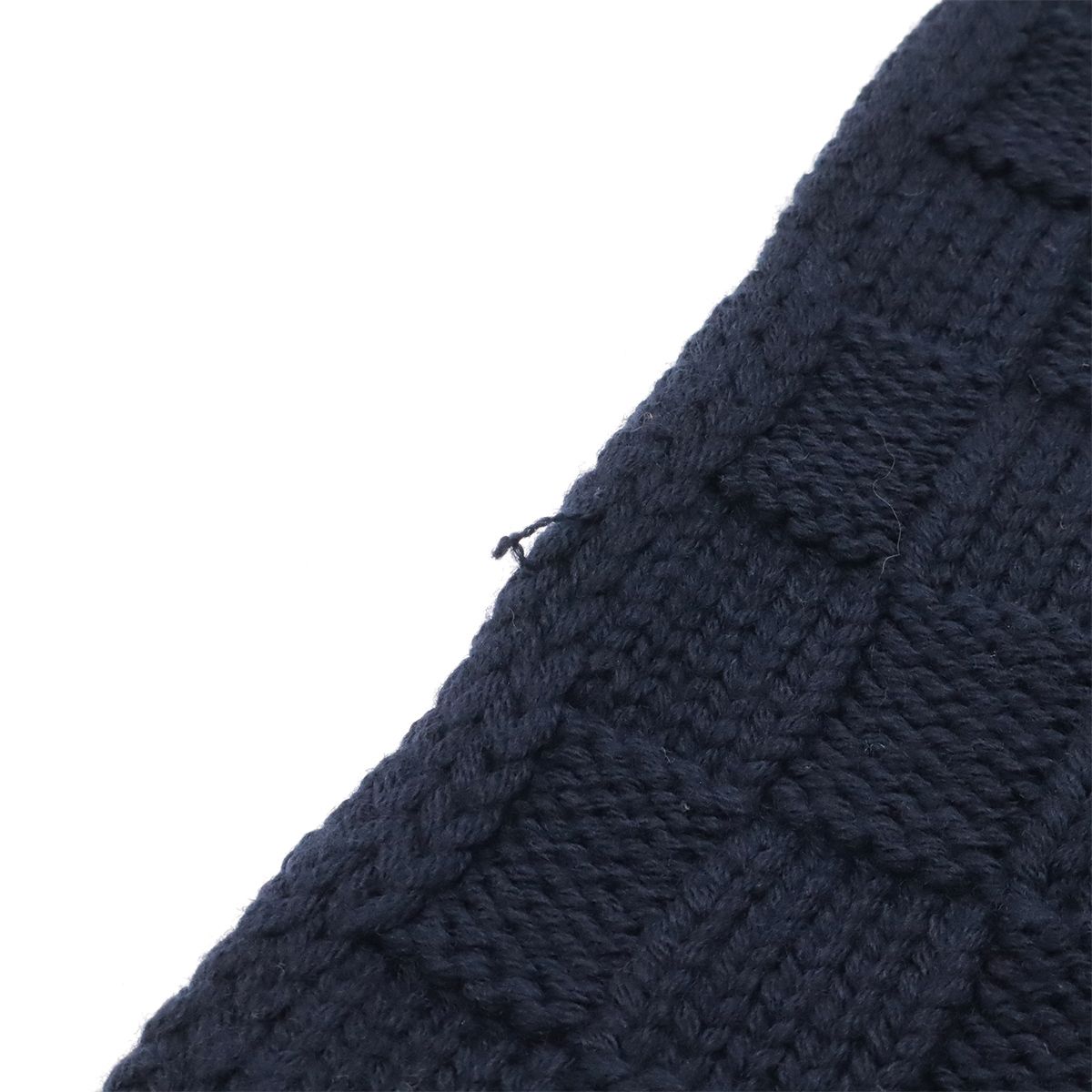 Louis Vuitton Scarf Damier Snug Embroidery Wool Navy — view 4