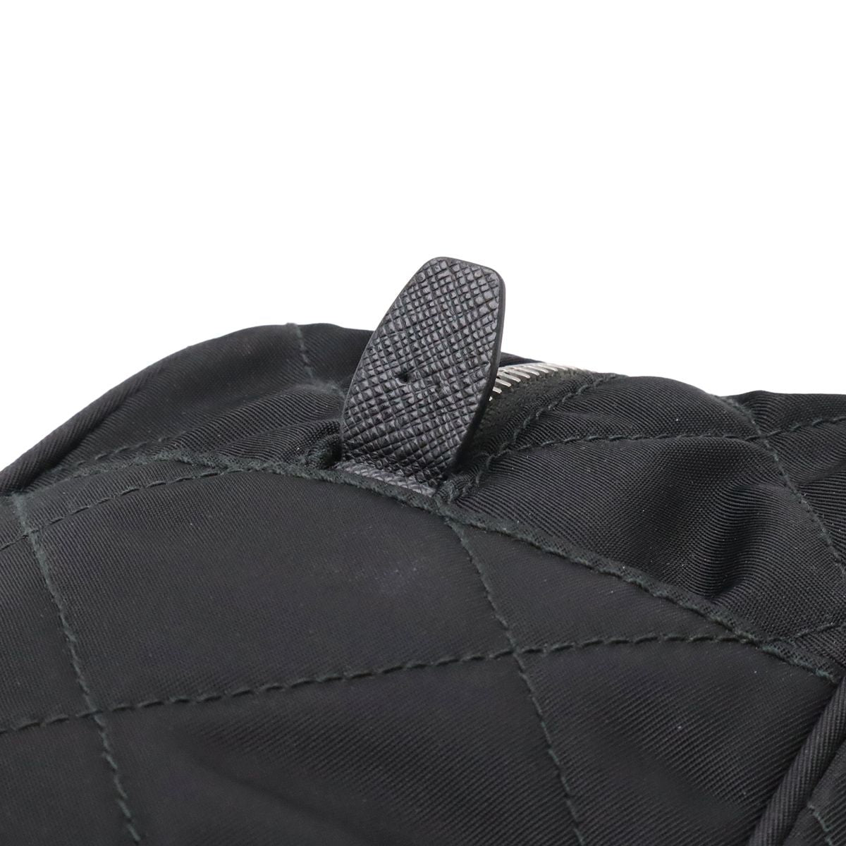 Prada Impuntu Chain Shoulder Bag Nylon Nero Black Silver Domestic Purchase — view 4