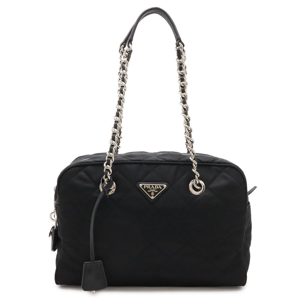 Prada Impuntu Chain Shoulder Bag Nylon Nero Black Silver Domestic Purchase