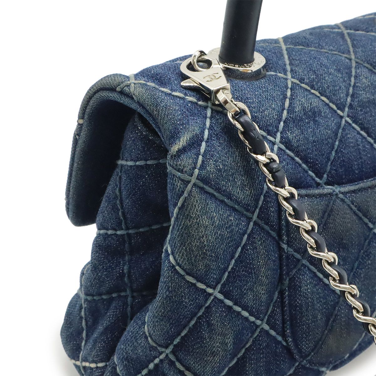 Chanel Wild Stitch Top Handle Flap Bag Coco XS Handbag 2-Way Chain Shoulder — view 4