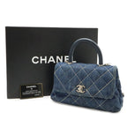 Chanel Wild Stitch Top Handle Flap Bag Coco XS Handbag 2-Way Chain Shoulder — view 9