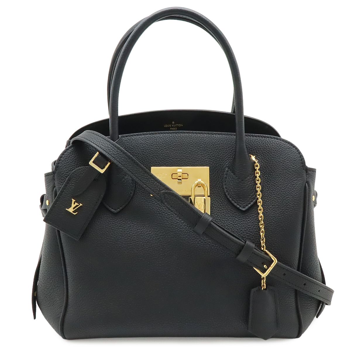 Louis Vuitton Mirror PM 2-Way Shoulder Bag Crossbody Leather Noir Black Gold