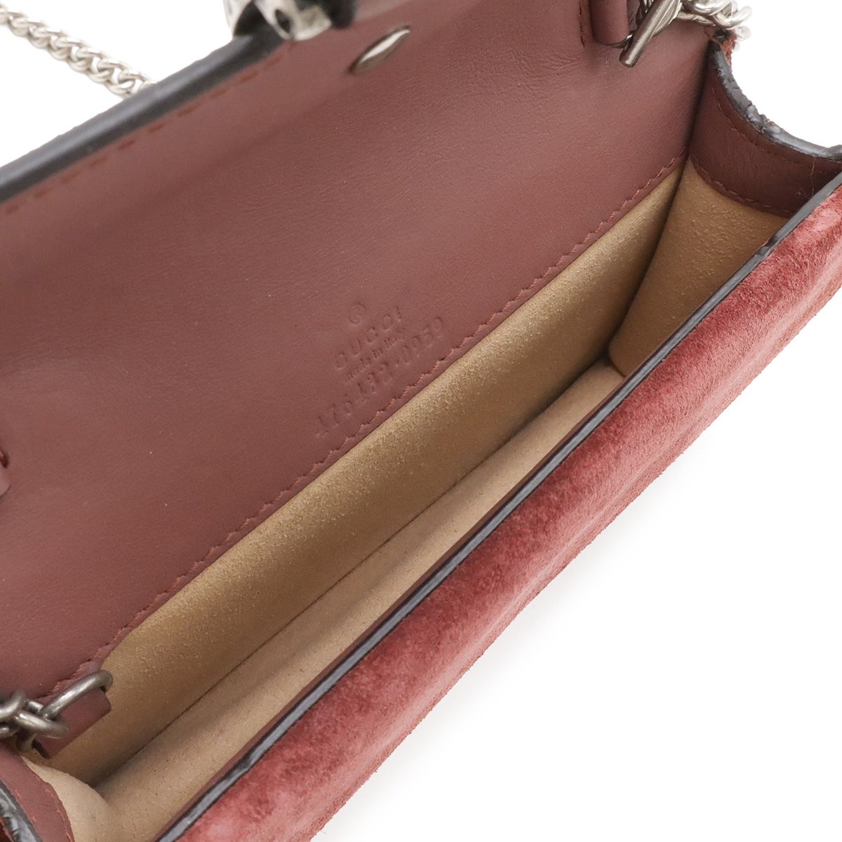 Gucci Dionysus GG Blue Musu Super Mini Bag Chain 2-Way Clutch Tiger Head Beige — view 5