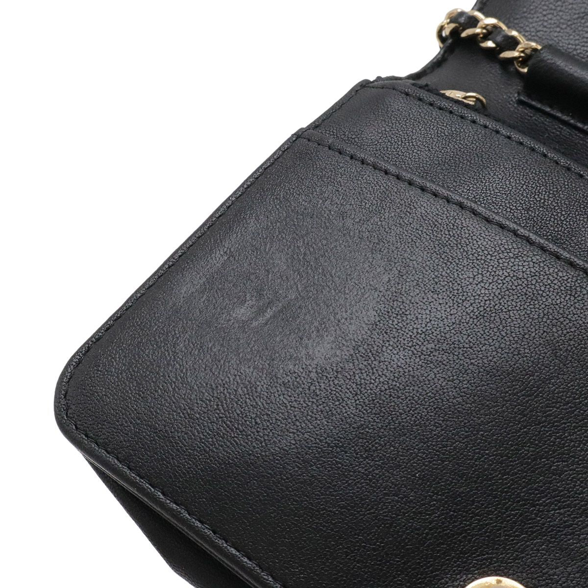 Chanel Mademoiselle Vintage Stitch Chez Blanc Chain Wallet Shoulder Bag Caviar — view 7