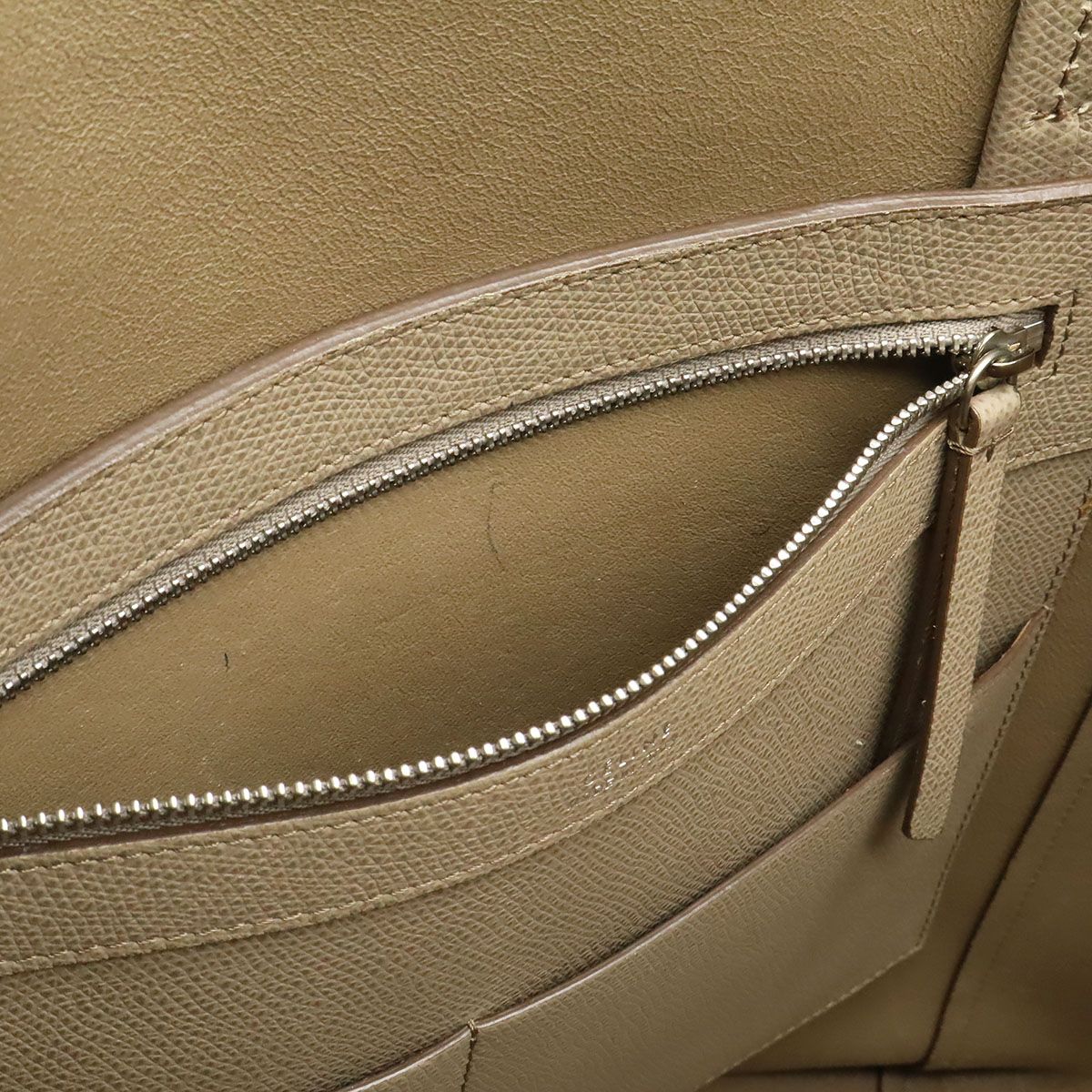 Celine Cabas Phantom Belt Tote Large Shoulder Bag Leather Gray — view 6