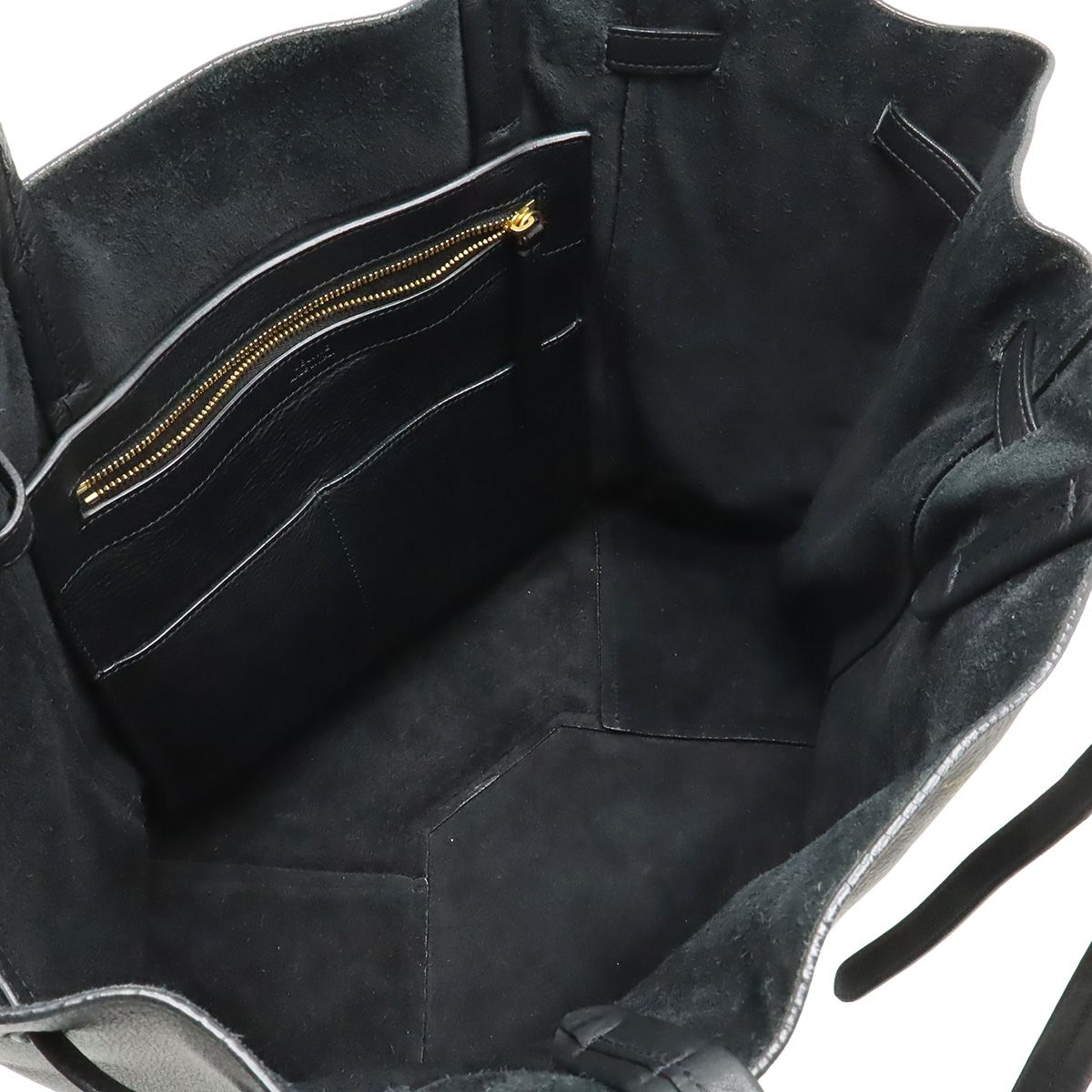 Celine Cabas Phantom Small Tote Shoulder Semi Leather Black — view 6