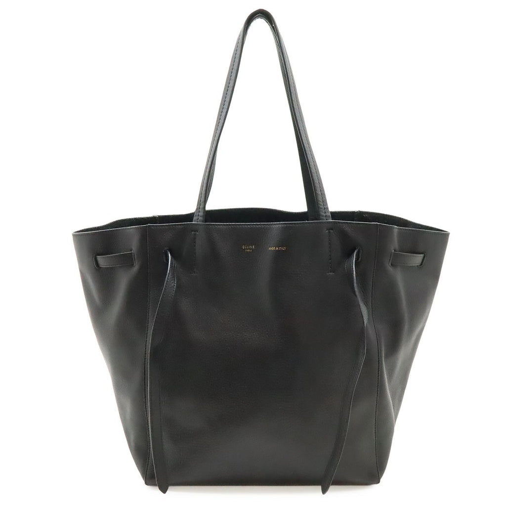 Celine Cabas Phantom Small Tote Shoulder Semi Leather Black
