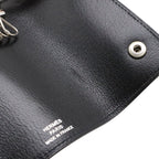 Hermes Series Etui Cles 6 Key Case Box Calf Leather Black Silver Key Holder — view 5