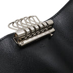 Hermes Series Etui Cles 6 Key Case Box Calf Leather Black Silver Key Holder — view 6