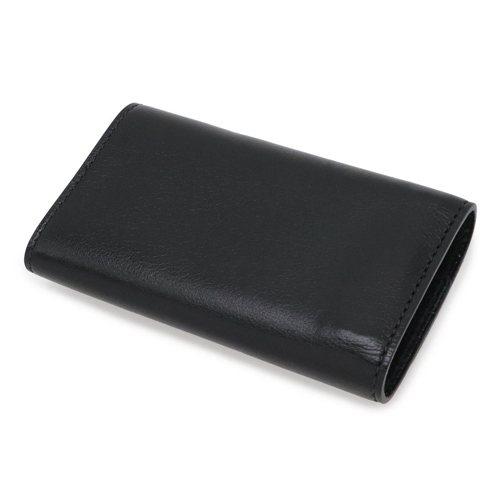 Hermes Series Etui Cles 6 Key Case Box Calf Leather Black Silver Key Holder — view 2