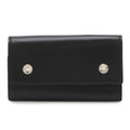 Hermes Series Etui Cles 6 Key Case Box Calf Leather Black Silver Key Holder