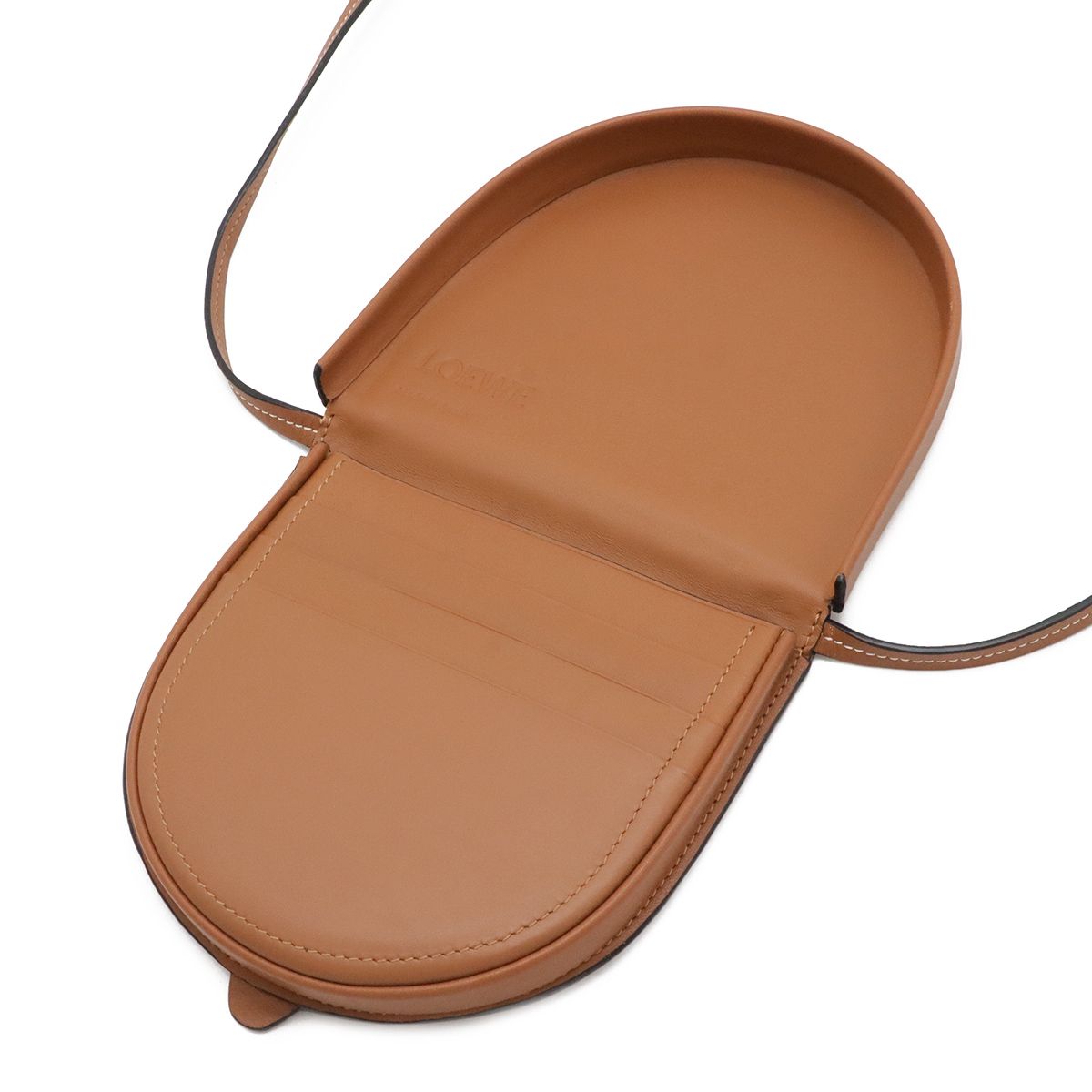 Loewe Anagram Heel Pouch Small Shoulder Bag Pochette Crossbody Calf Leather — view 6