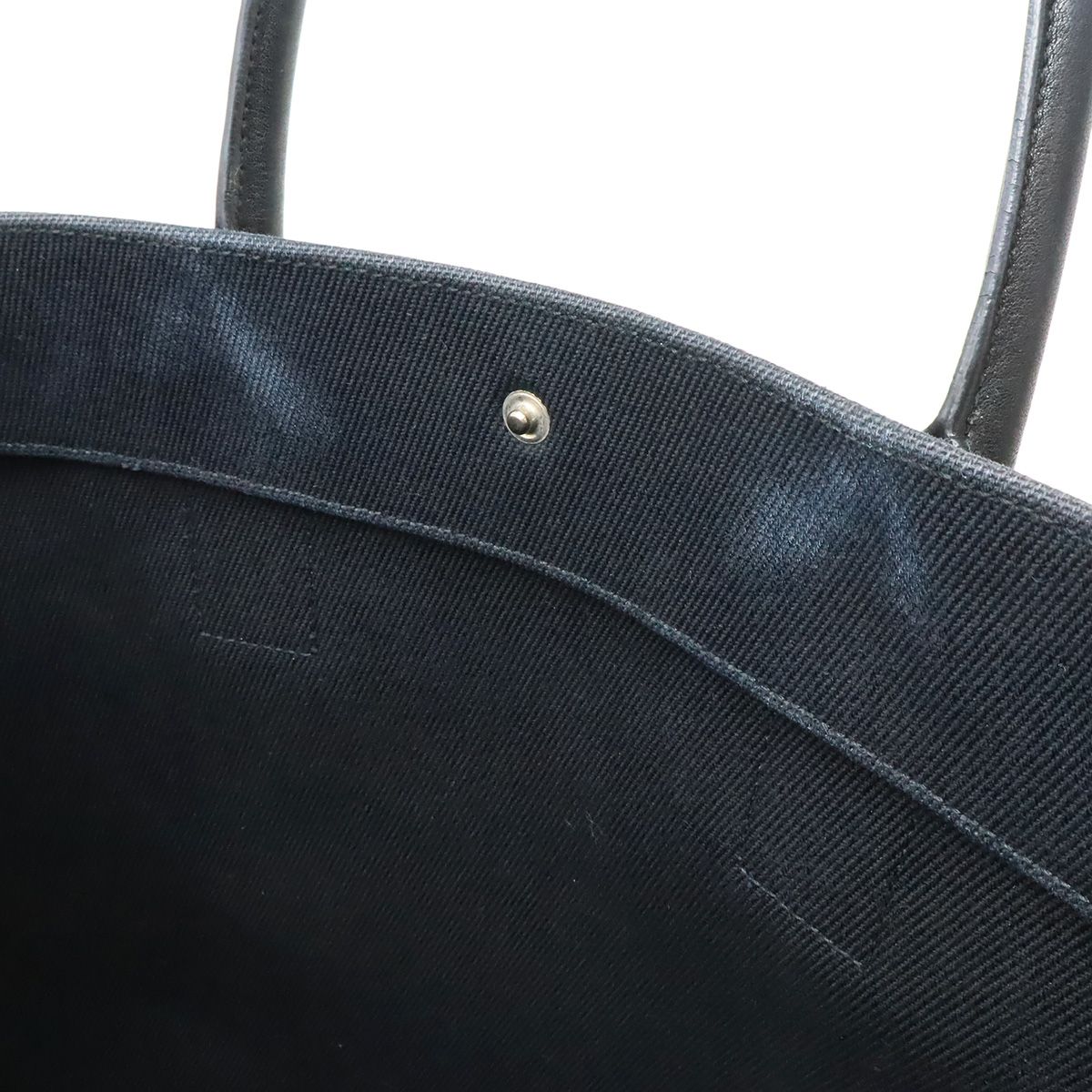 Saint Laurent Paris YSL Yve Gauche Rive Tote Canvas Leather Black — view 6