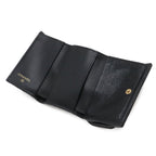 Chanel Boy Quilted CC Logo Small Flap Wallet Trifold Caviar Leather Black Gold — view 5