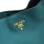 Prada Shoulder Bag Leather Green Gold — view 8