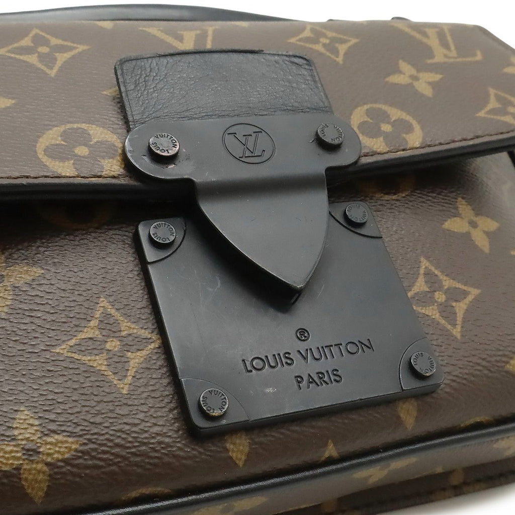 Louis Vuitton Monogram S Lock Sling Bag Leather Noir Black — view 9
