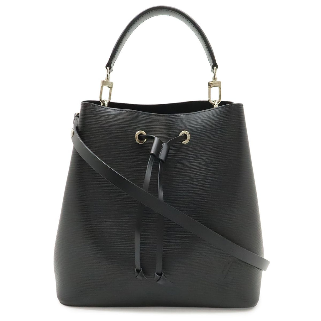 Louis Vuitton Epi Neo Noe Drawstring 2-Way Shoulder Bag Noir Black Silver
