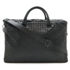 Bottega Veneta Intrecciato Business Document 2-Way Shoulder Bag Leather Black