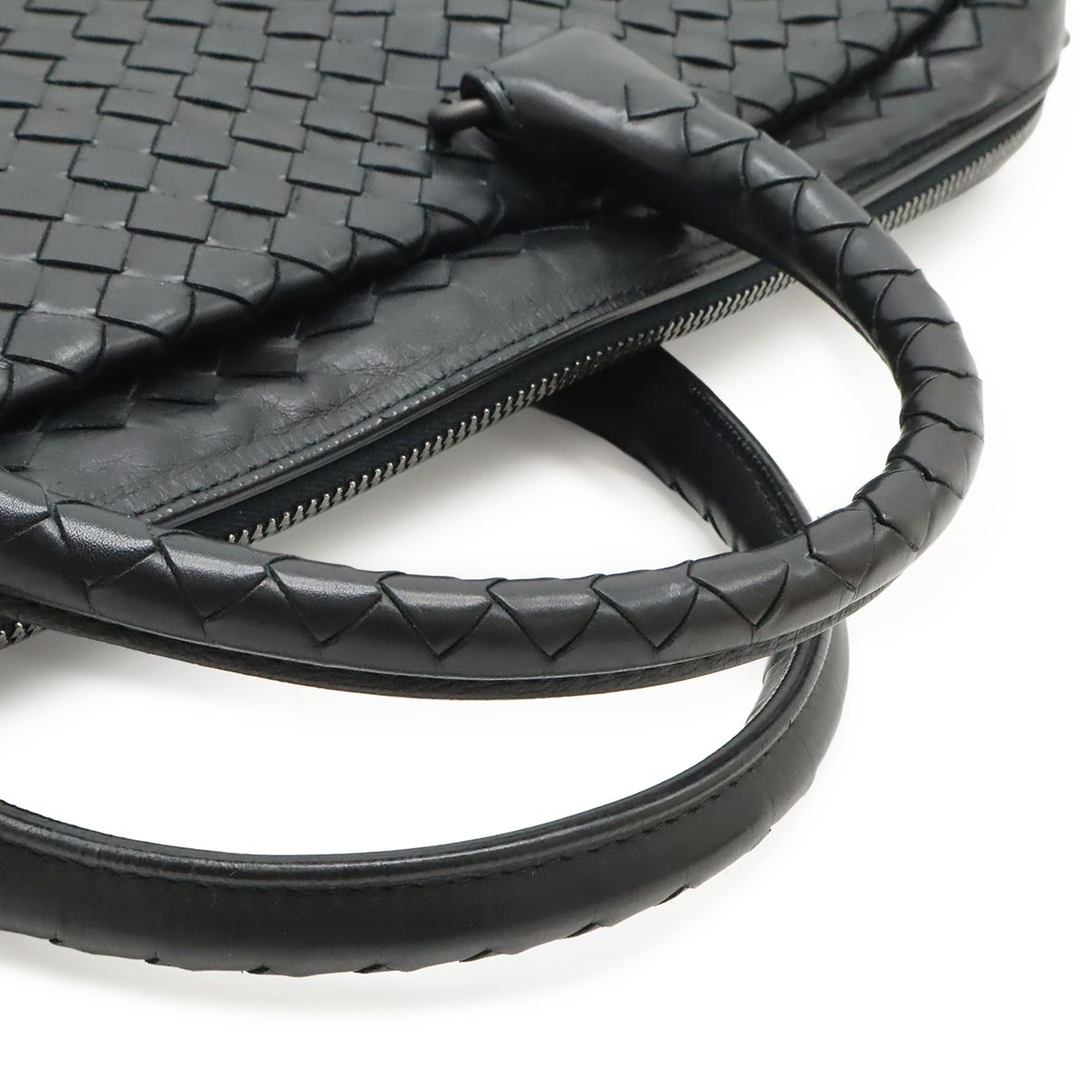 Bottega Veneta Intrecciato Business Document 2-Way Shoulder Bag Leather Black — view 6