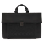 Bottega Veneta Intrecciato Business Briefcase Documents Purse Leather Black