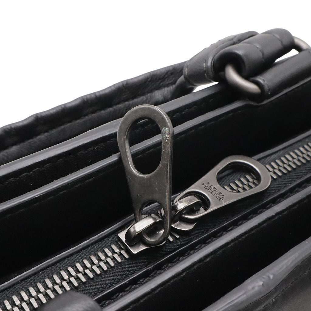 Bottega Veneta Intrecciato Business Briefcase Documents Purse Leather Black — view 4