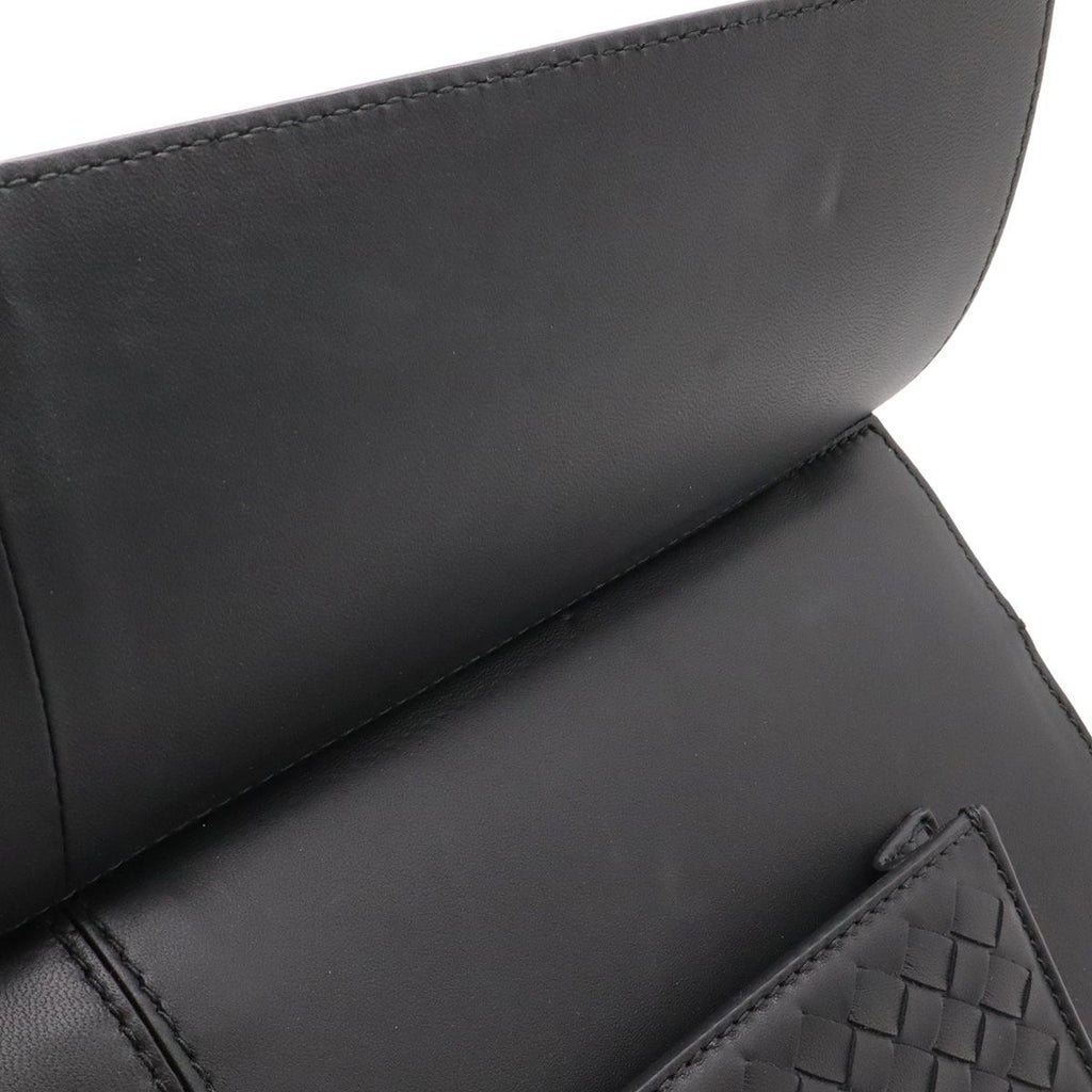 Bottega Veneta Intrecciato Business Briefcase Documents Purse Leather Black — view 9