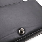 Chanel Boy Quilted CC Logo Chain Shoulder Bag Lambskin Leather Black — view 7