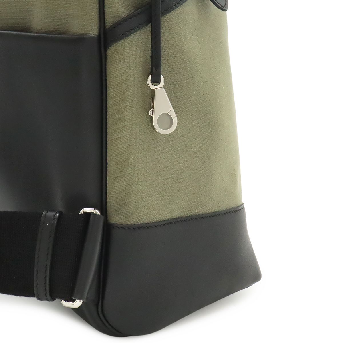 Hermes Sac a Dos All Backpack Veau Swift Toilet Bivack Black Khaki — view 8