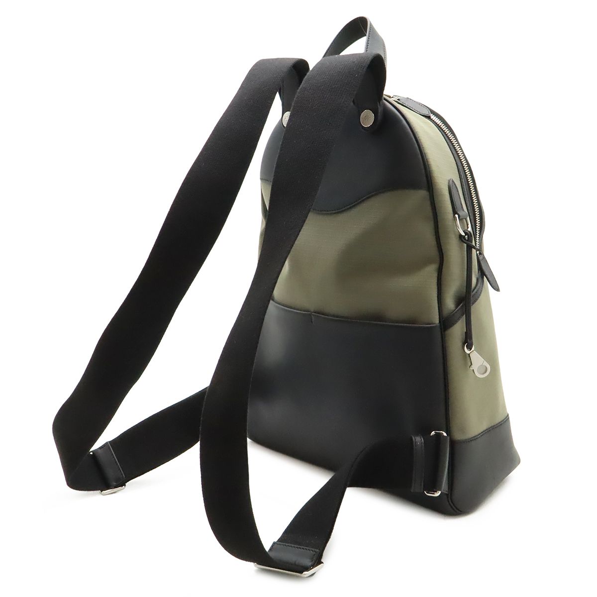 Hermes Sac a Dos All Backpack Veau Swift Toilet Bivack Black Khaki — view 2
