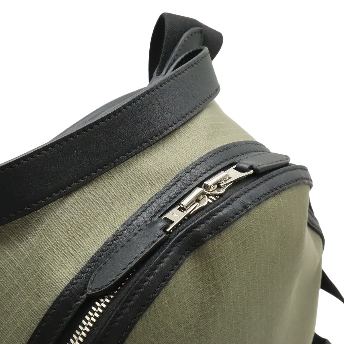 Hermes Sac a Dos All Backpack Veau Swift Toilet Bivack Black Khaki — view 6