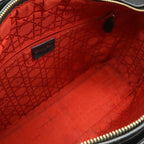 Dior Lady Large Cannage 2-Way Shoulder Bag Leather Black Gold — view 6