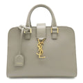 Saint Laurent Paris YSL Baby Cabas Mini Bag Leather Gray