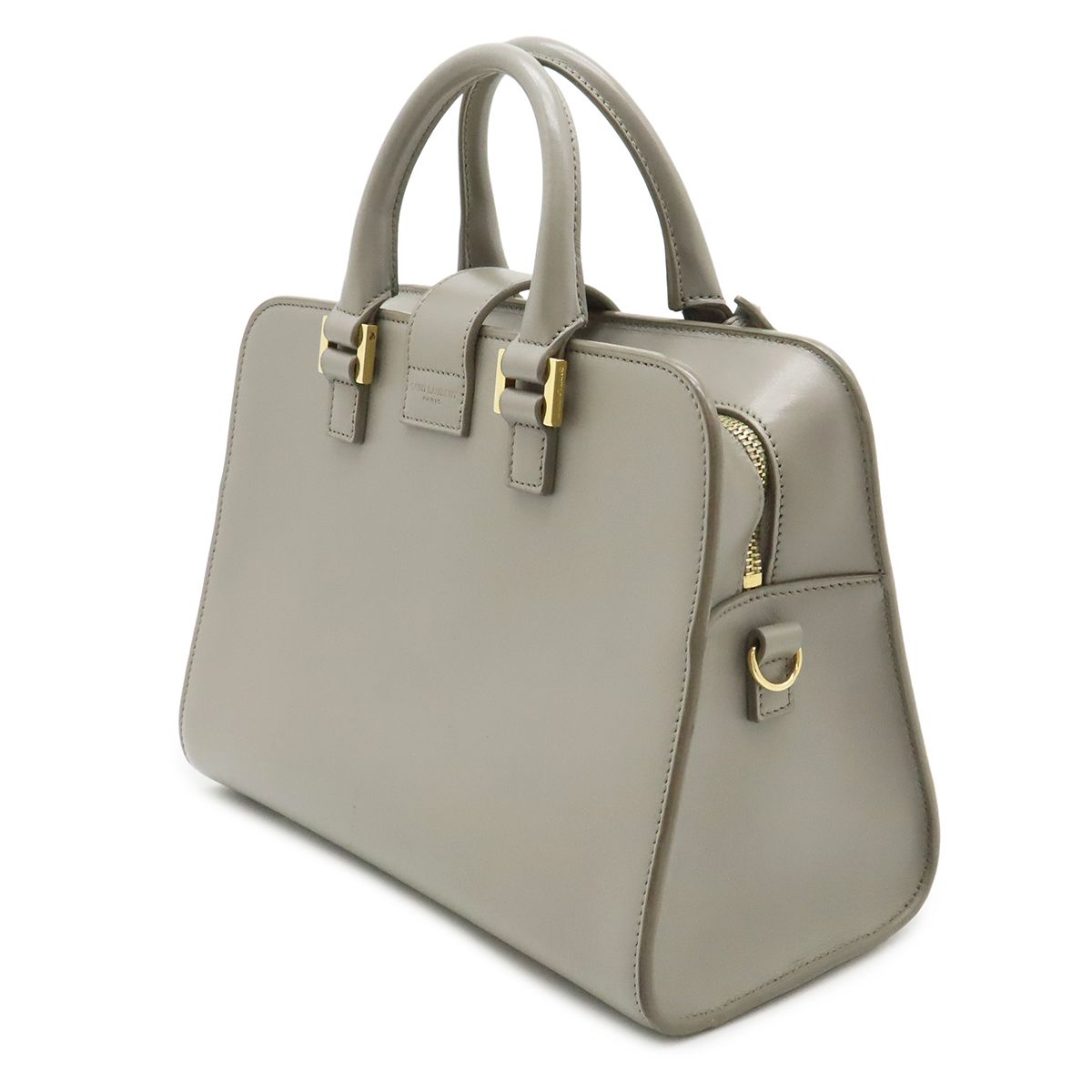 Saint Laurent Paris YSL Baby Cabas Mini Bag Leather Gray — view 2