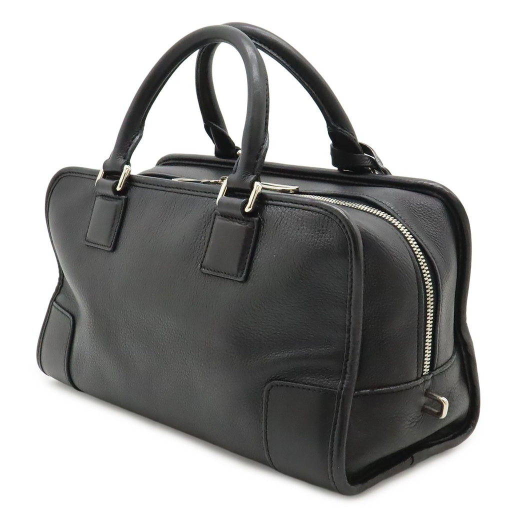 Loewe Amazona 28 Anagram Mini Boston Bag Leather Black Silver — view 2