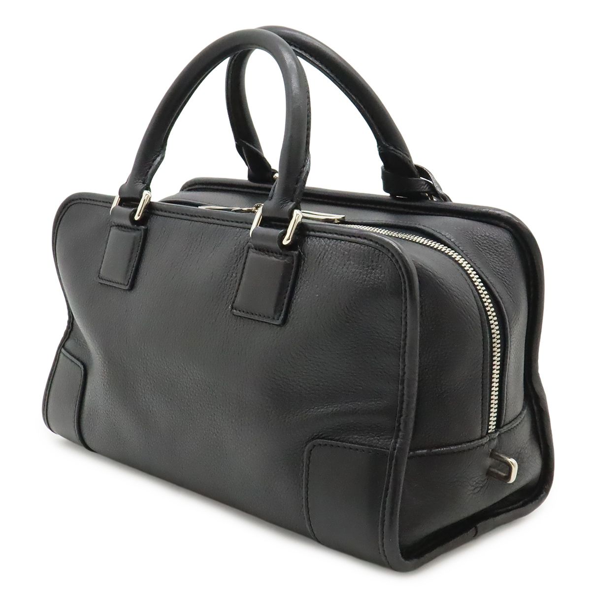 Loewe Amazona 28 Anagram Mini Boston Bag Leather Black Silver — view 2