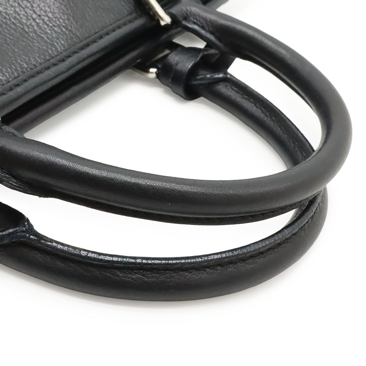 Loewe Amazona 28 Anagram Mini Boston Bag Leather Black Silver — view 4