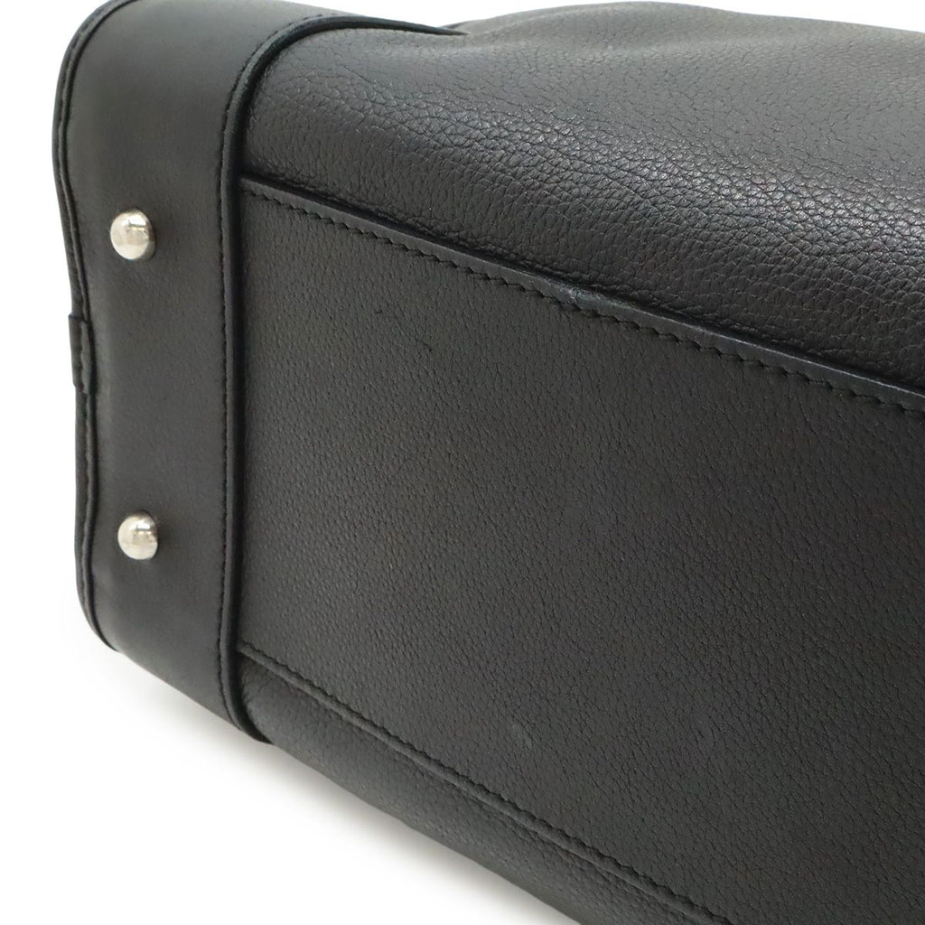 Loewe Amazona 28 Anagram Mini Boston Bag Leather Black Silver — view 8