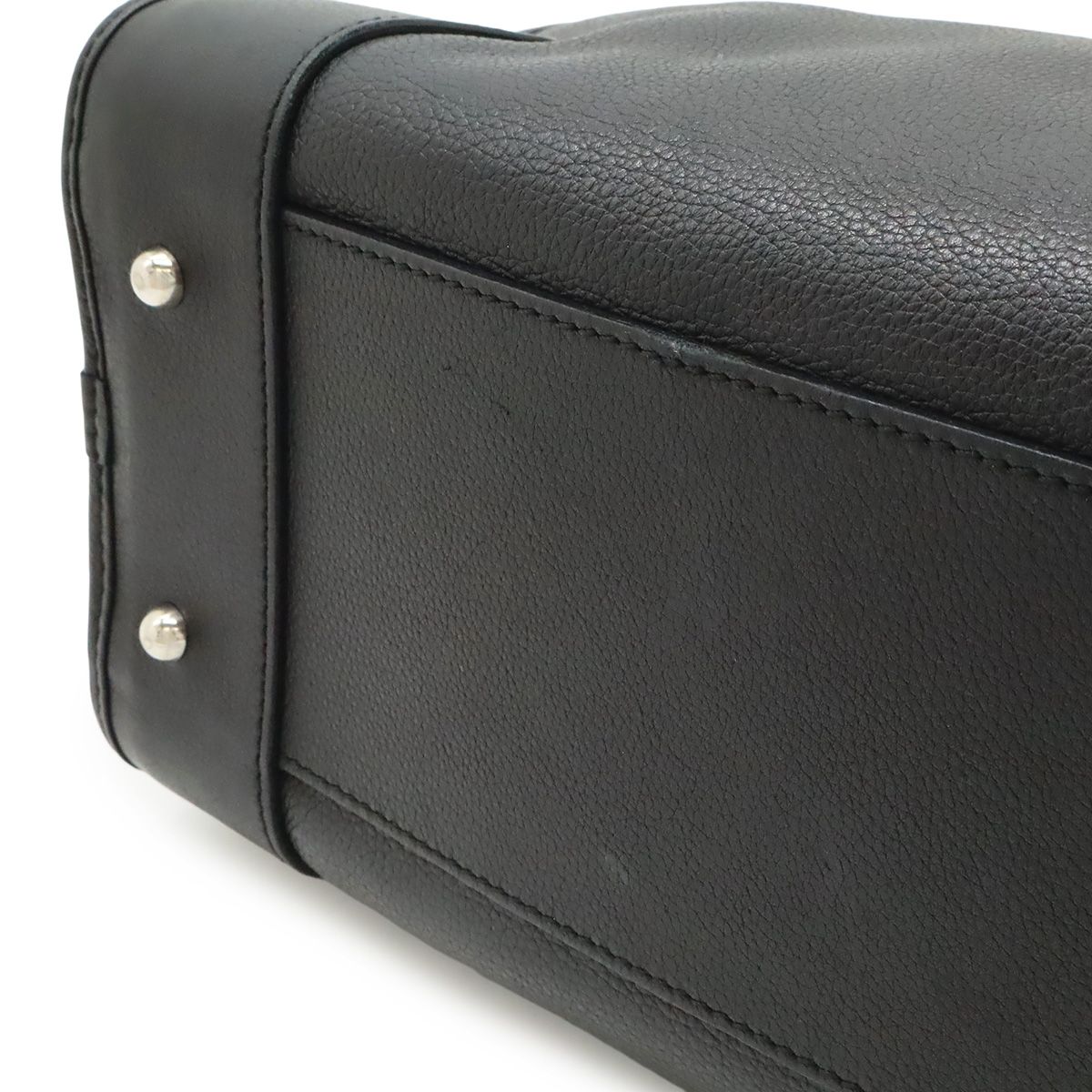 Loewe Amazona 28 Anagram Mini Boston Bag Leather Black Silver — view 8